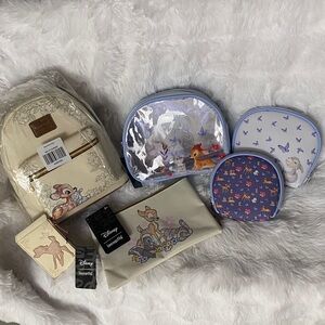 BNWTs!✨ Adorable Loungefly Disney Bambi 6 Piece Bundle! 🦌🐰🦨💜